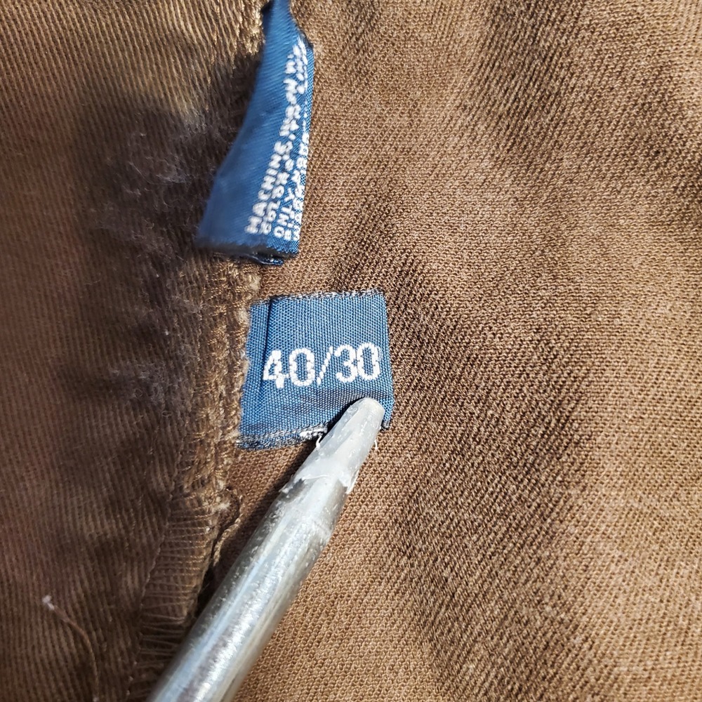 Polo Ralph Lauren Classic Chino Brown Cotton Twill Pants Mens 40x30 Flat Front - Picture 5 of 12
